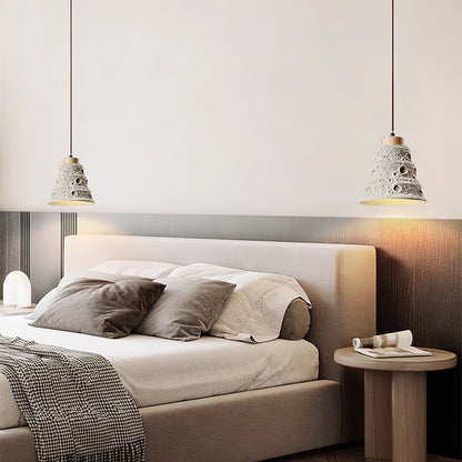 Stone Bell Pendant Light ∅ 7.1″ x H 7.1″ / Cement Grey pendant Lamp
