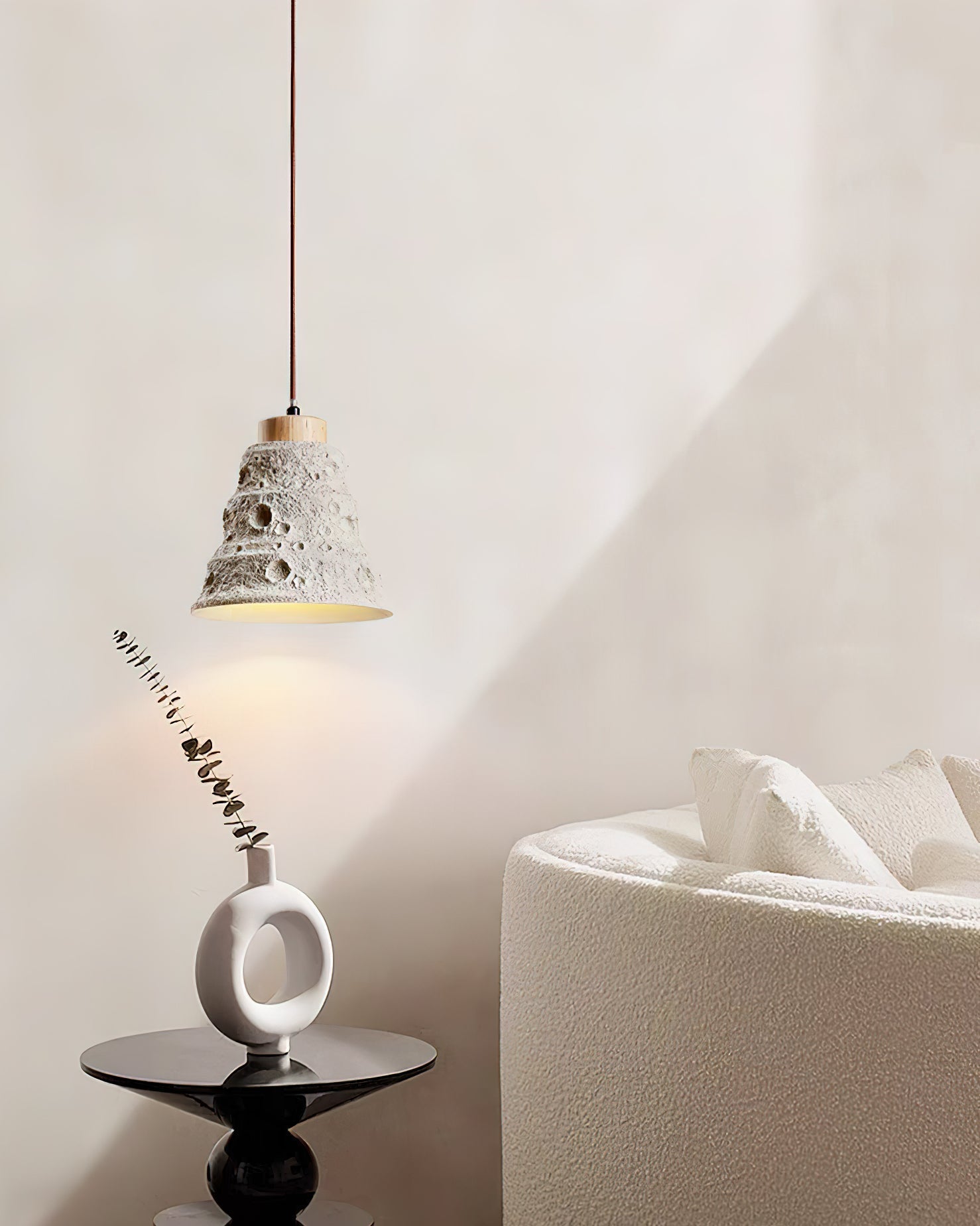 Stone Bell Pendant Light ∅ 7.1″ x H 7.1″ / Cement Grey pendant Lamp