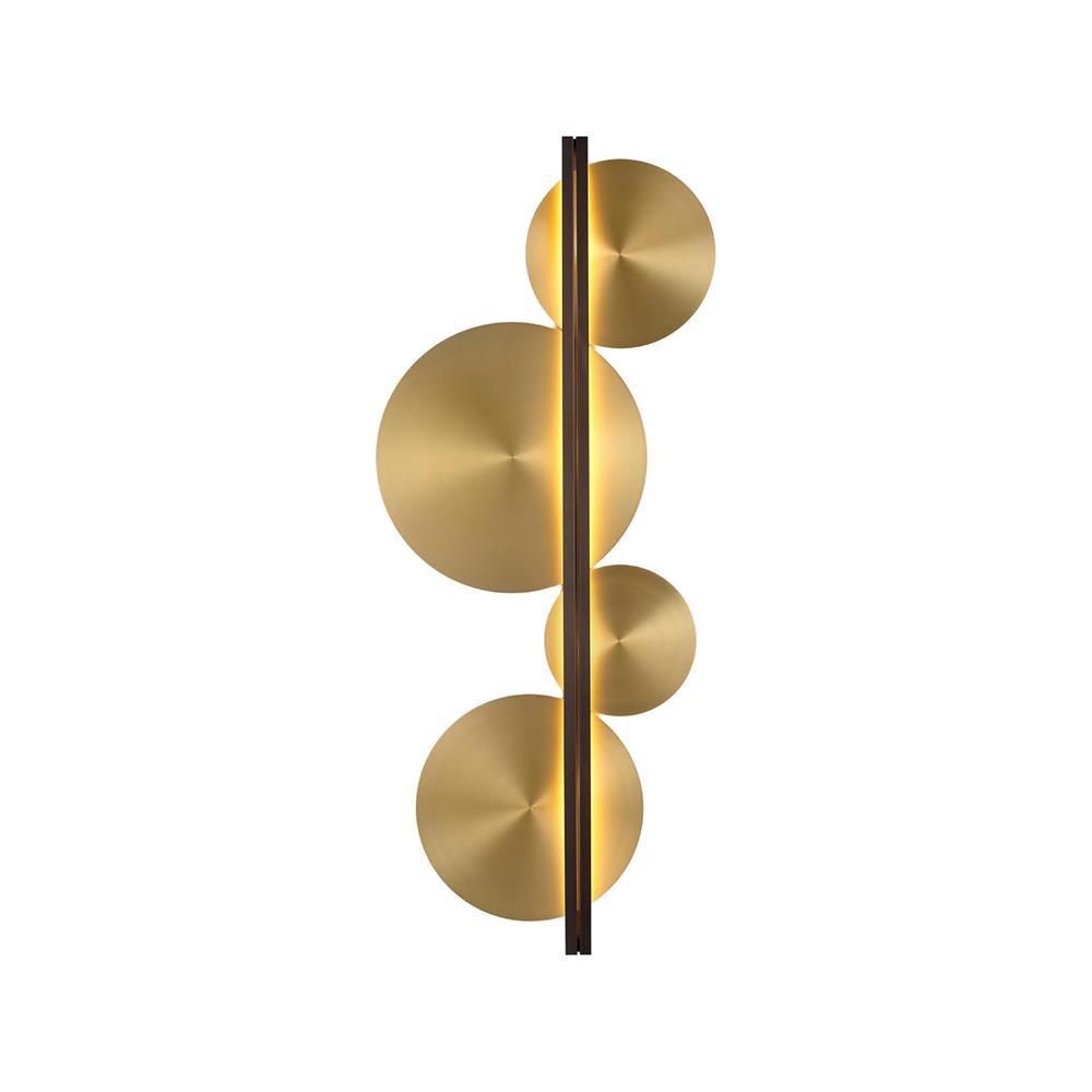 Strate Wall Lamp ∅ 13.8″ x H 31.5″ / Dia 35cm x H 80cm / Copper color plating & Black / Warm Light Wall lamp