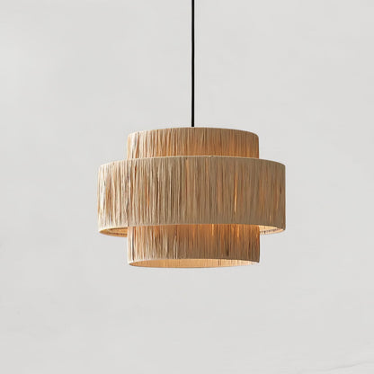 Straw Art Pendant Light ∅ 23.6″ x H 15.7″ / Dia 60cm x H 40cm / Natural straw Pendant light