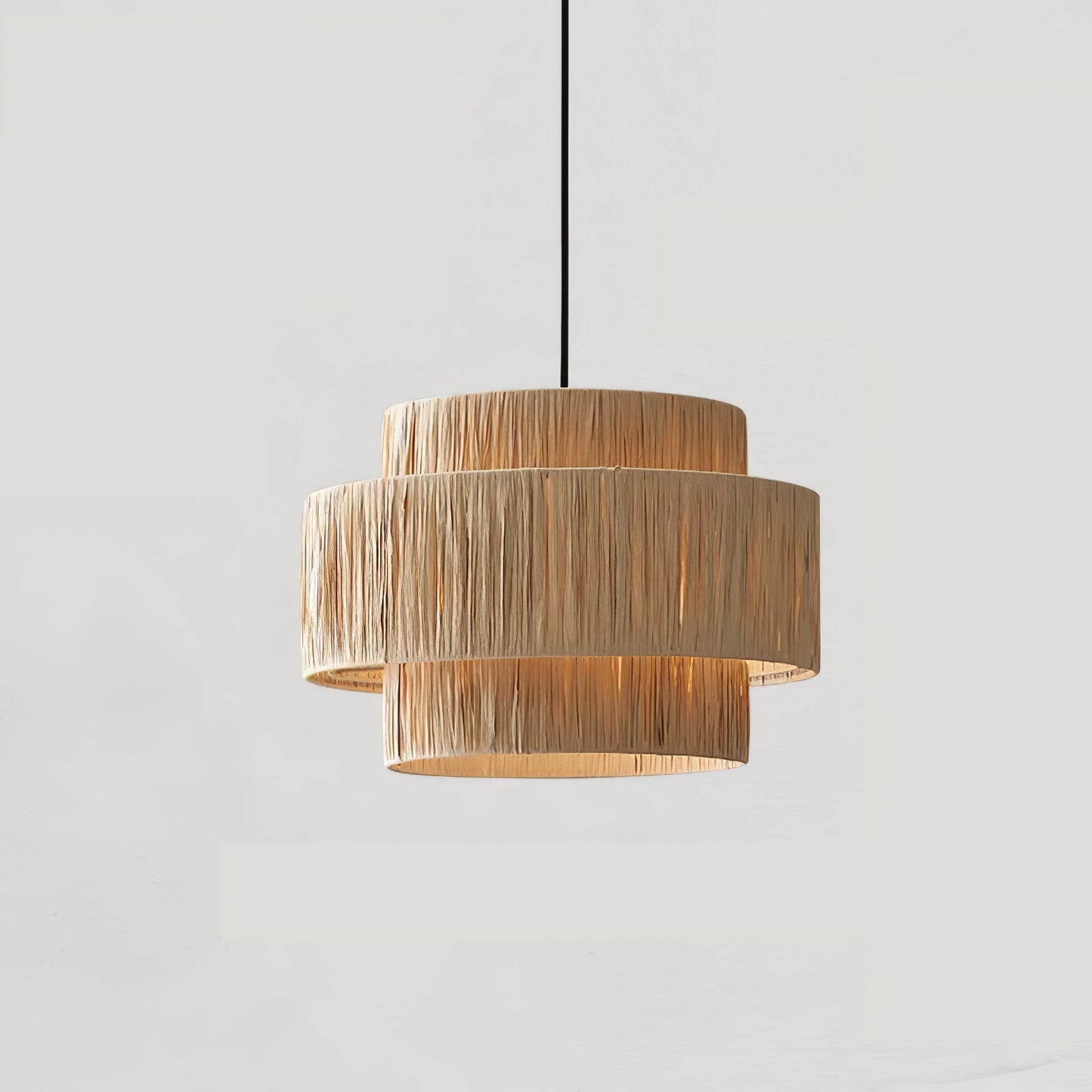 Straw Art Pendant Light ∅ 19.7″ x H 13.8″ / Dia 50cm x H 35cm / Natural straw Pendant light