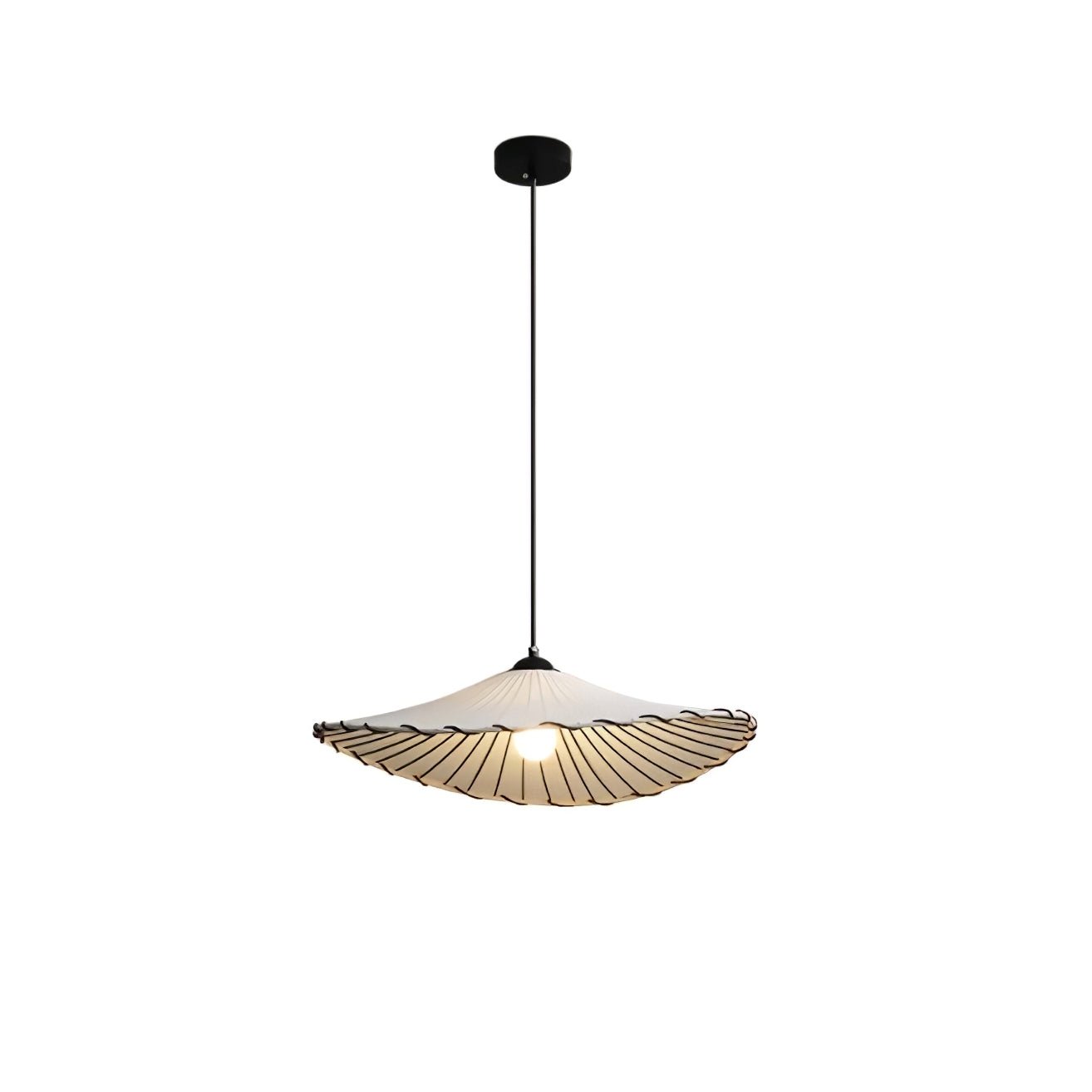 Lotus Leaf Fabric Pendant Light ∅ 19.7″ x H 4.7″ / Dia 50cm x H 12cm / Beige Pendant light