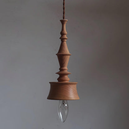 Sumally Pendant Lamp Model A ∅ 3.9″ x H 9.4″ / Dia 10cm x H 24cm / Walnut wood color Pendant light