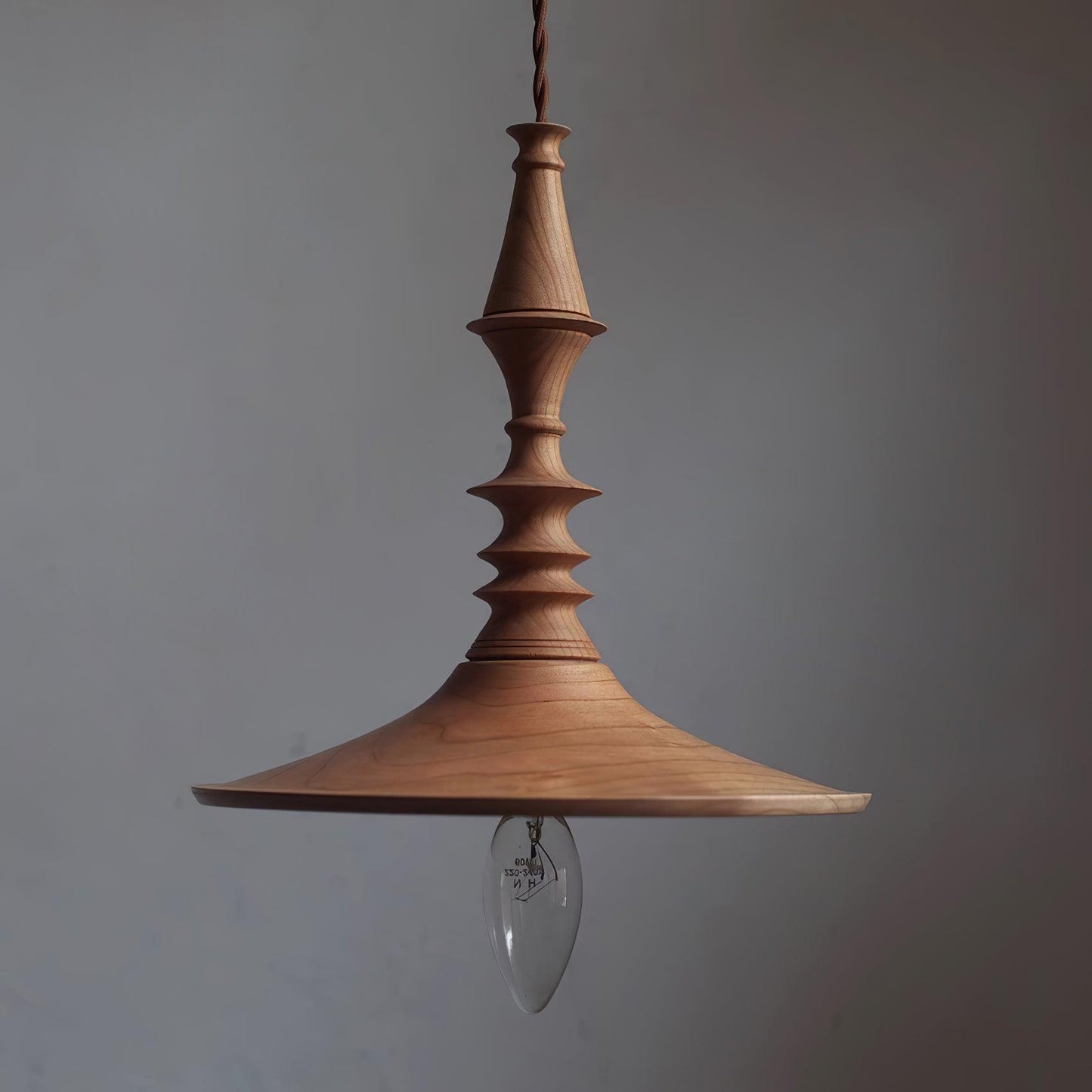 Sumally Pendant Lamp Model B ∅ 9″ x H 9.4″ / Dia 23cm x H 24cm / Walnut wood color Pendant light