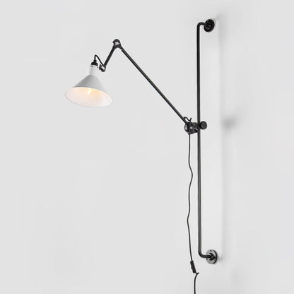Support Frame Rocker Wall Lamp ∅ 8.3″ x H 46.5″ / Dia 21cm x H 118cm / White & Black / US Plug Wall lamp