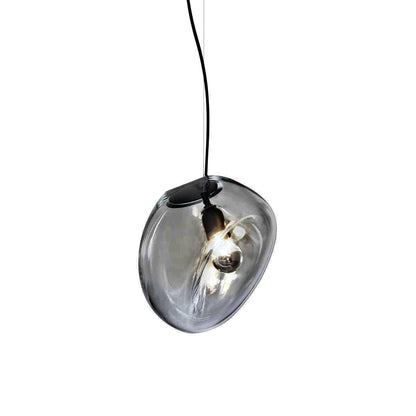 Suspended Water Drop Pendant Lamp ∅ 7.9″ x H 59.1″ / Dia 20cm x H 150cm / Smoky grey Pendant light