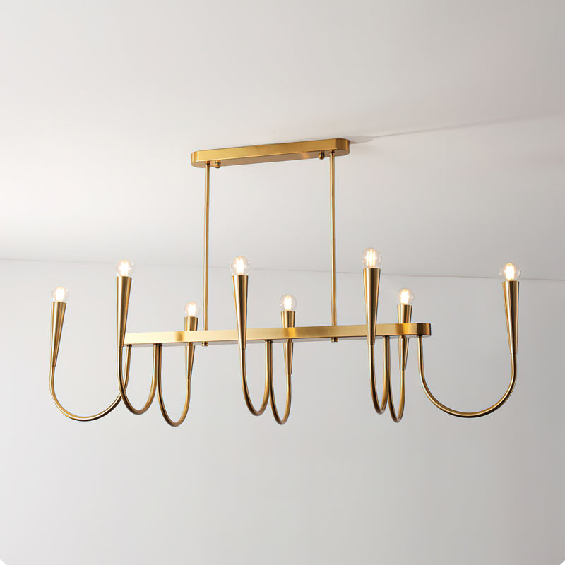 Symphony Chandelier 8 Heads ∅ 43.3″ x H 13″ / Dia 110cm x H 33cm / Gold Chandelier
