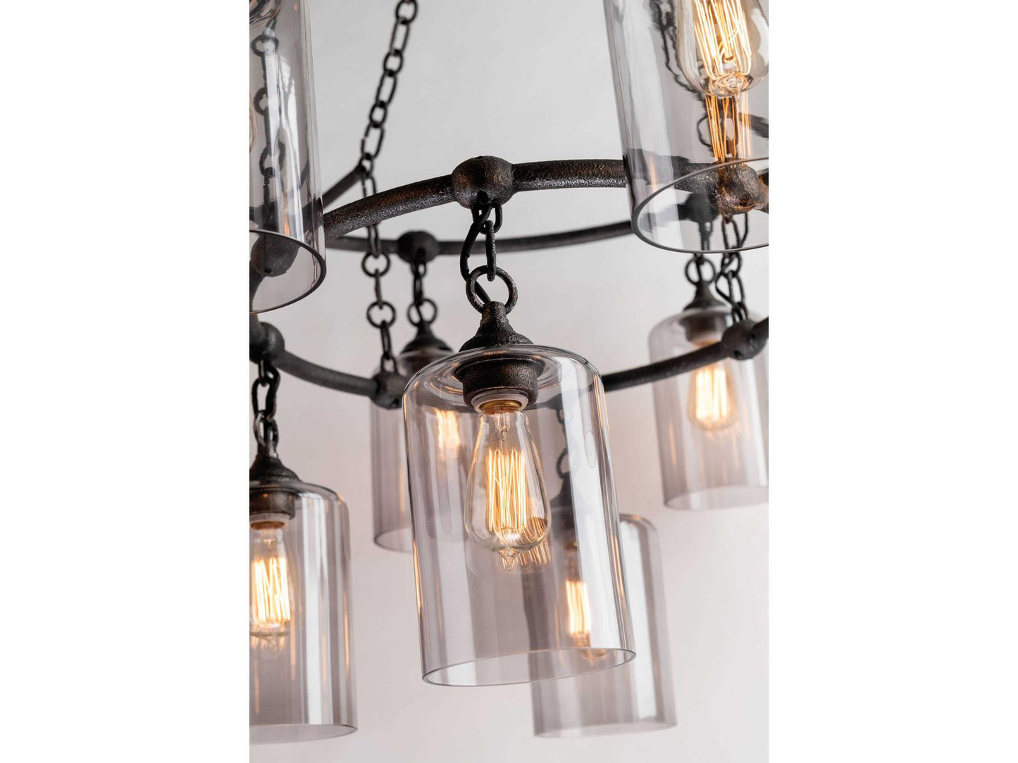 Troy Lighting 20-Light Gotham Tiered Chandelier in Aged Pewter