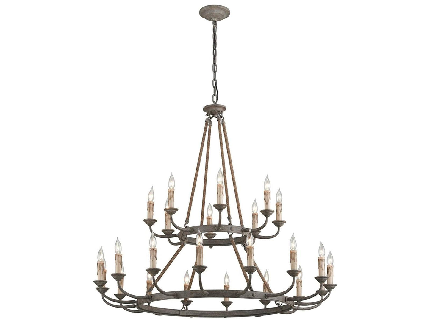 Troy Lighting 24-Light Cyrano Chandelier in Earthen Bronze