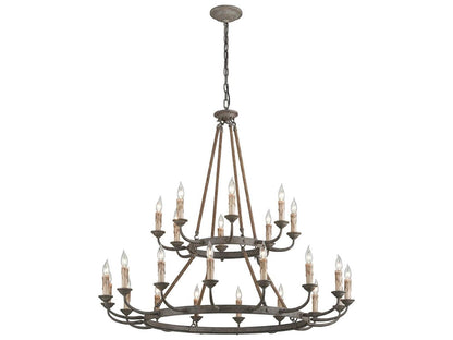 Troy Lighting 24-Light Cyrano Chandelier in Earthen Bronze