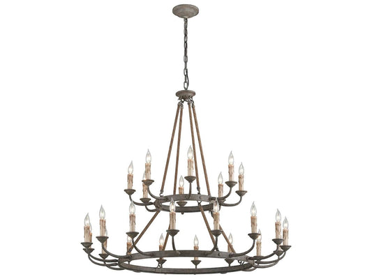Troy Lighting 24-Light Cyrano Chandelier in Earthen Bronze
