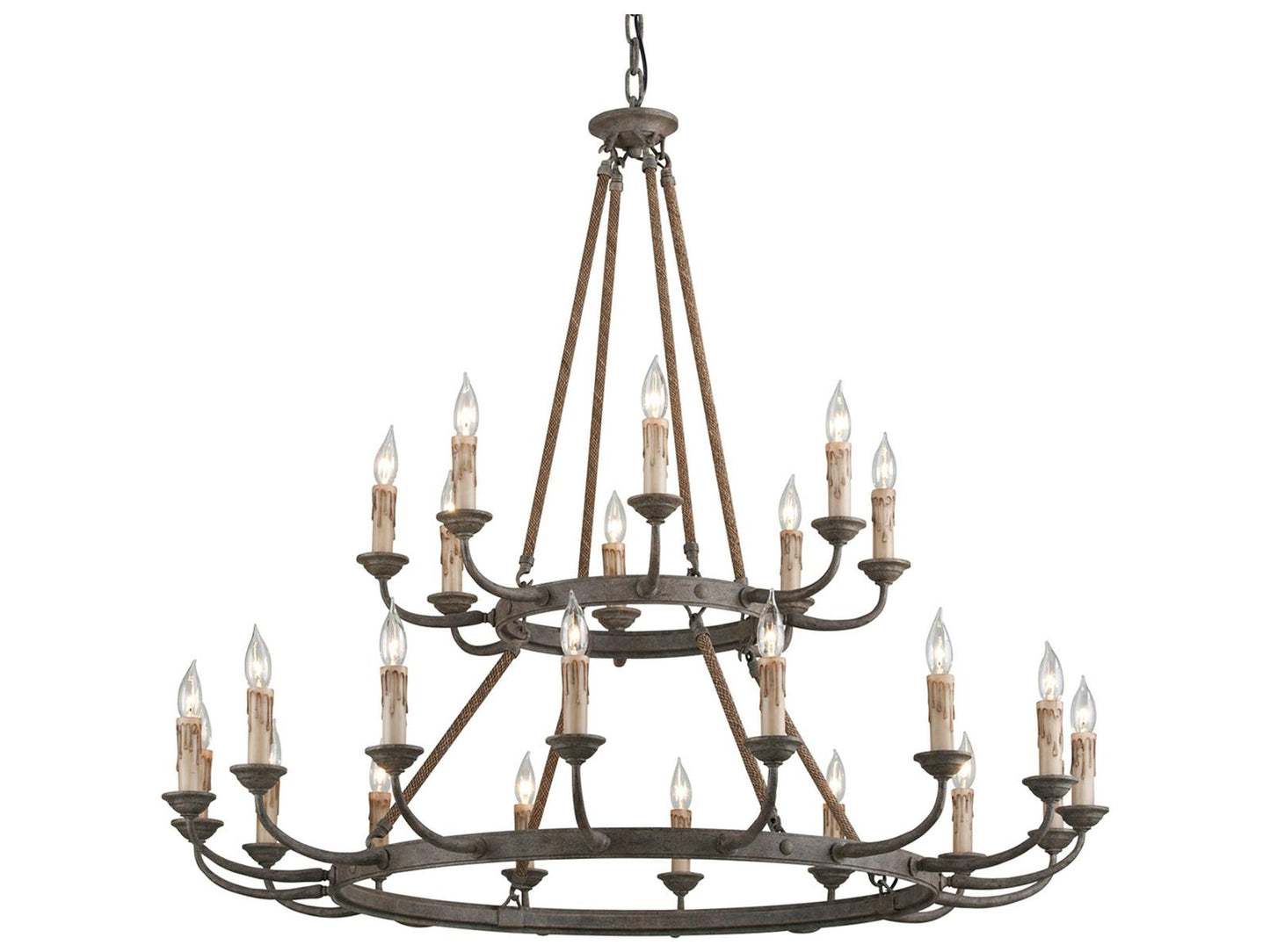 Troy Lighting 24-Light Cyrano Chandelier in Earthen Bronze