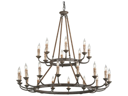 Troy Lighting 24-Light Cyrano Chandelier in Earthen Bronze