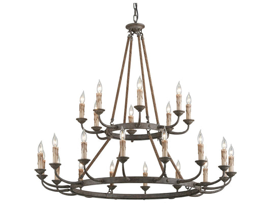 Troy Lighting 24-Light Cyrano Chandelier in Earthen Bronze