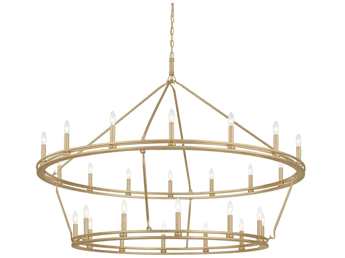 Troy Lighting 28-Light Sutton Chandelier in Champagne Leaf