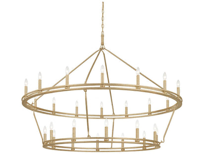 Troy Lighting 28-Light Sutton Chandelier in Champagne Leaf