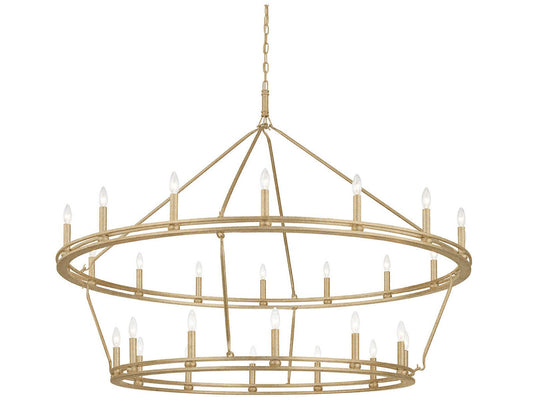 Troy Lighting 28-Light Sutton Chandelier in Champagne Leaf