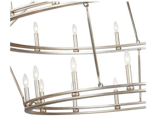 Troy Lighting 28-Light Sutton Chandelier in Champagne Leaf