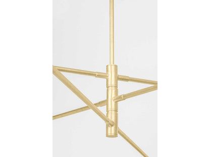 Troy Lighting 3-Light Valier Chandelier with Vintage Gold Leaf and Woven Shades
