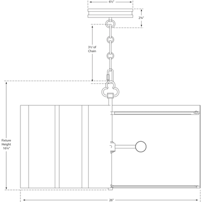 Visual Comfort Markos 26" Drum Style Chandelier by Alexa Hampton