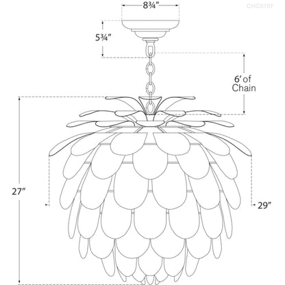 Visual Comfort Cynara 29" Large Chandelier by E.F. Chapman