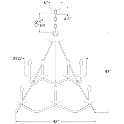 Visual Comfort Choros 37" Two-Tier Chandelier by Barry Goralnick