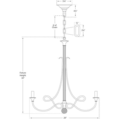 Visual Comfort Twist 26" Small Chandelier by Eric Cohler
