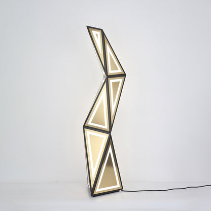 Tapered Cube Floor Lamp ∅ 13″ x H 59.1″ / Dia 33cm x H 150m / Warm Light / US Plug Floor lamp