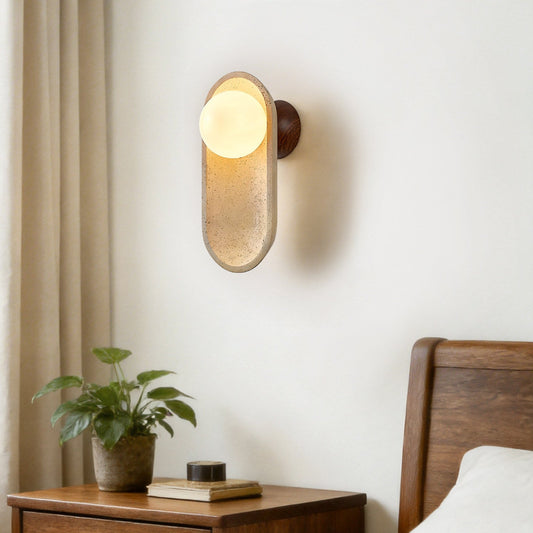 Tavian Arch Travertine Wall Lamp