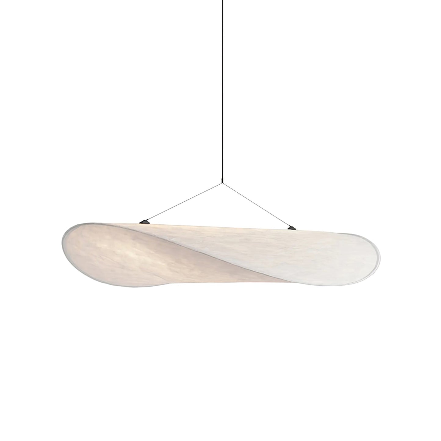 Tense Tyvek Pendant Lamp ∅ 31.4″ x W 29.1″ x H 5.9″ / Dupont paper & White + Black / Warm Light 1001 Pendant light