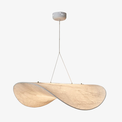 Tense Silk Pendant Light ∅ 39.3″ x W 36.2″ x H 7.9″ (Power: 20W) / White / Warm Light Pendant light