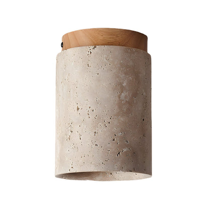 Terra Cylinder Ceiling Light ∅ 4.3″ x H 6.3″ / Wood Color Ceiling lamp