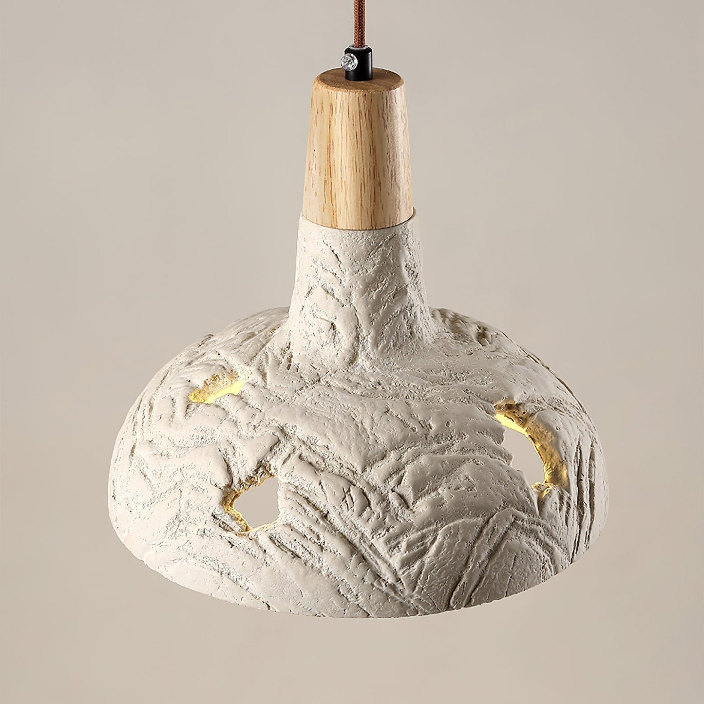 Cement Carve Pendant Lamp ∅ 9.1″ x H 7.9″ / Cement Grey pendant Lamp
