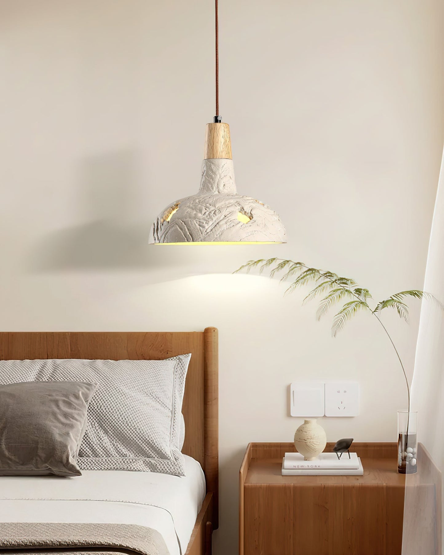 Cement Carve Pendant Lamp ∅ 9.1″ x H 7.9″ / Cement Grey pendant Lamp