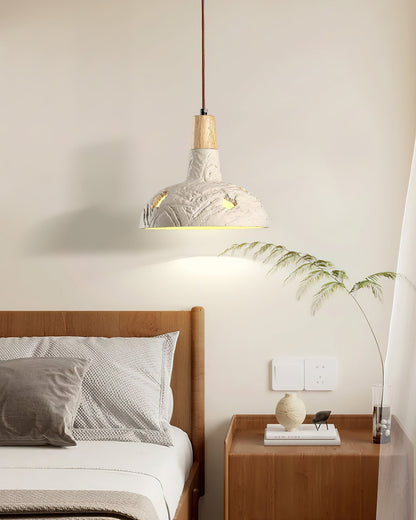 Cement Carve Pendant Lamp ∅ 9.1″ x H 7.9″ / Cement Grey pendant Lamp