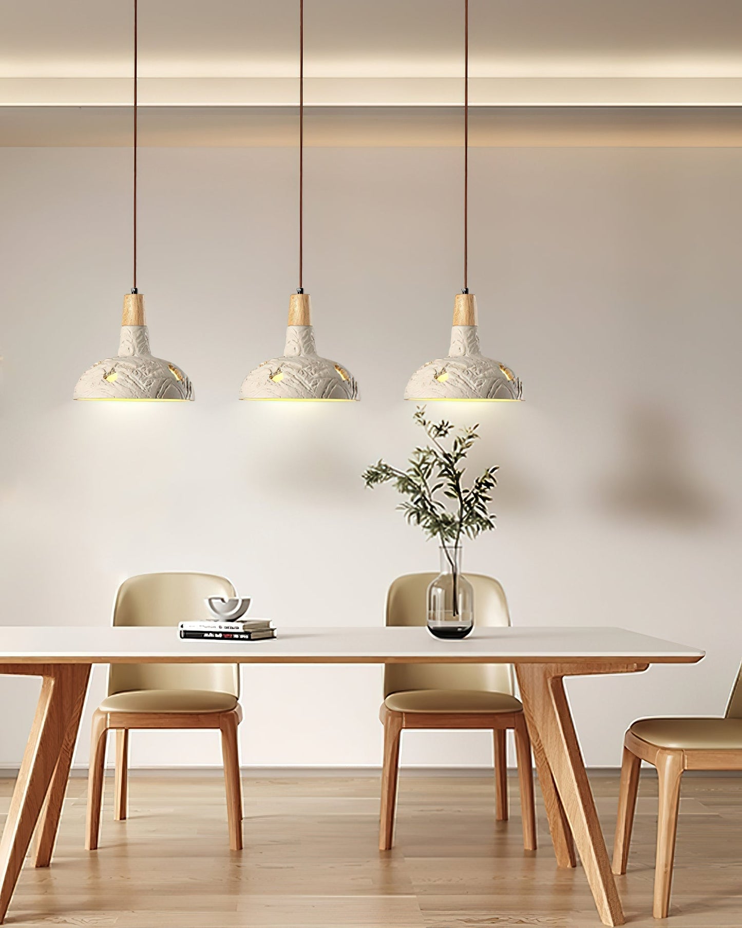 Cement Carve Pendant Lamp ∅ 9.1″ x H 7.9″ / Cement Grey pendant Lamp