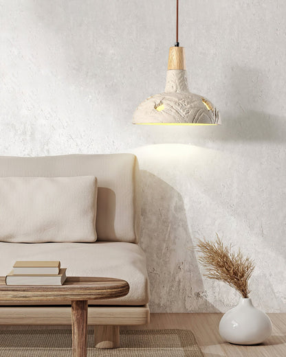 Cement Carve Pendant Lamp ∅ 9.1″ x H 7.9″ / Cement Grey pendant Lamp