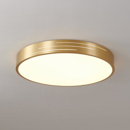 Tessera Ceiling Light Model B ∅ 11.8″ x H 1.9″ / Brass & White / Warm Light 1001 Ceiling lamp