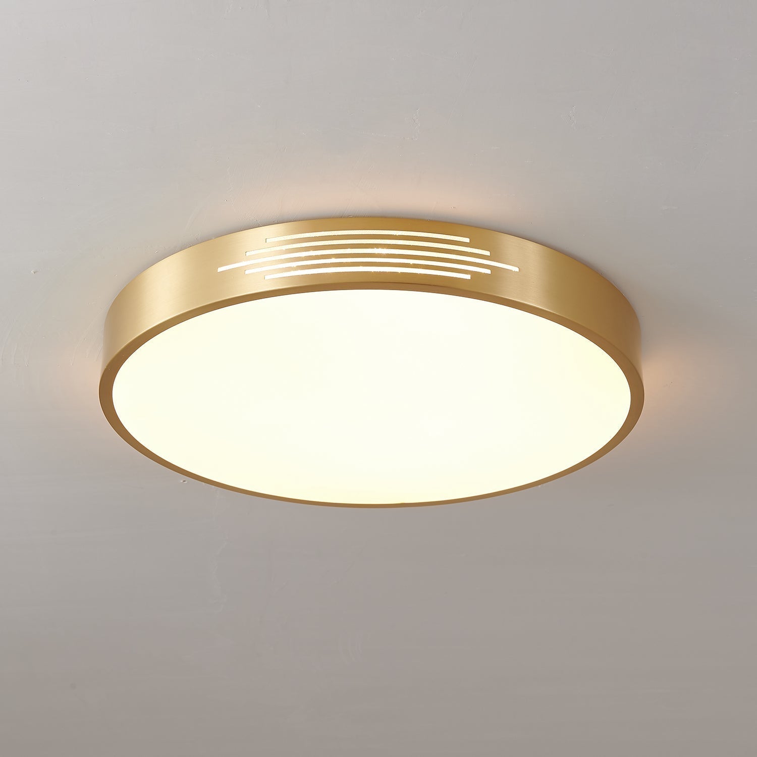 Tessera Ceiling Light Model A ∅ 11.8″ x H 1.9″ / Brass & White / Warm Light 1001 Ceiling lamp