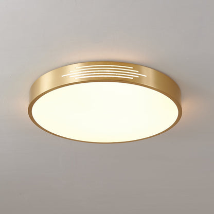 Tessera Ceiling Light Model A ∅ 11.8″ x H 1.9″ / Brass & White / Warm Light 1001 Ceiling lamp