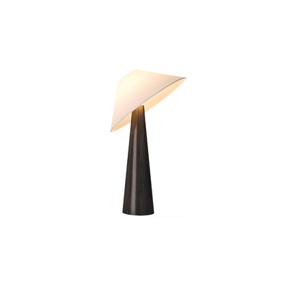 Tilt Hat Wooden Table Lamp ∅ 22″ x H 65″ / Dia 56cm x H 165cm / Black & Beige / US Plug Table lamp