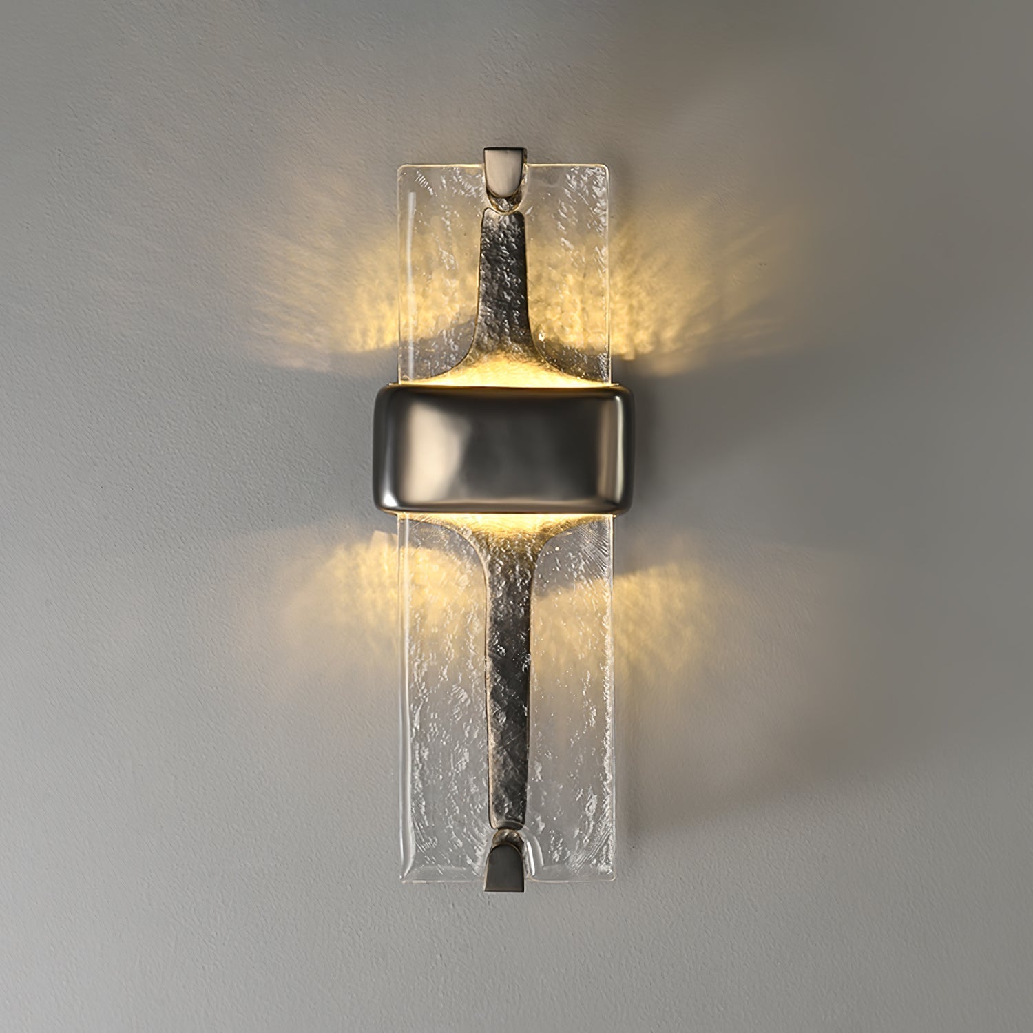 Torch Wall Lamp ∅ 5.9″ x H 19.7″ / Dia 15cm x H 50cm / Black & Warm Light / Single Wall lamp