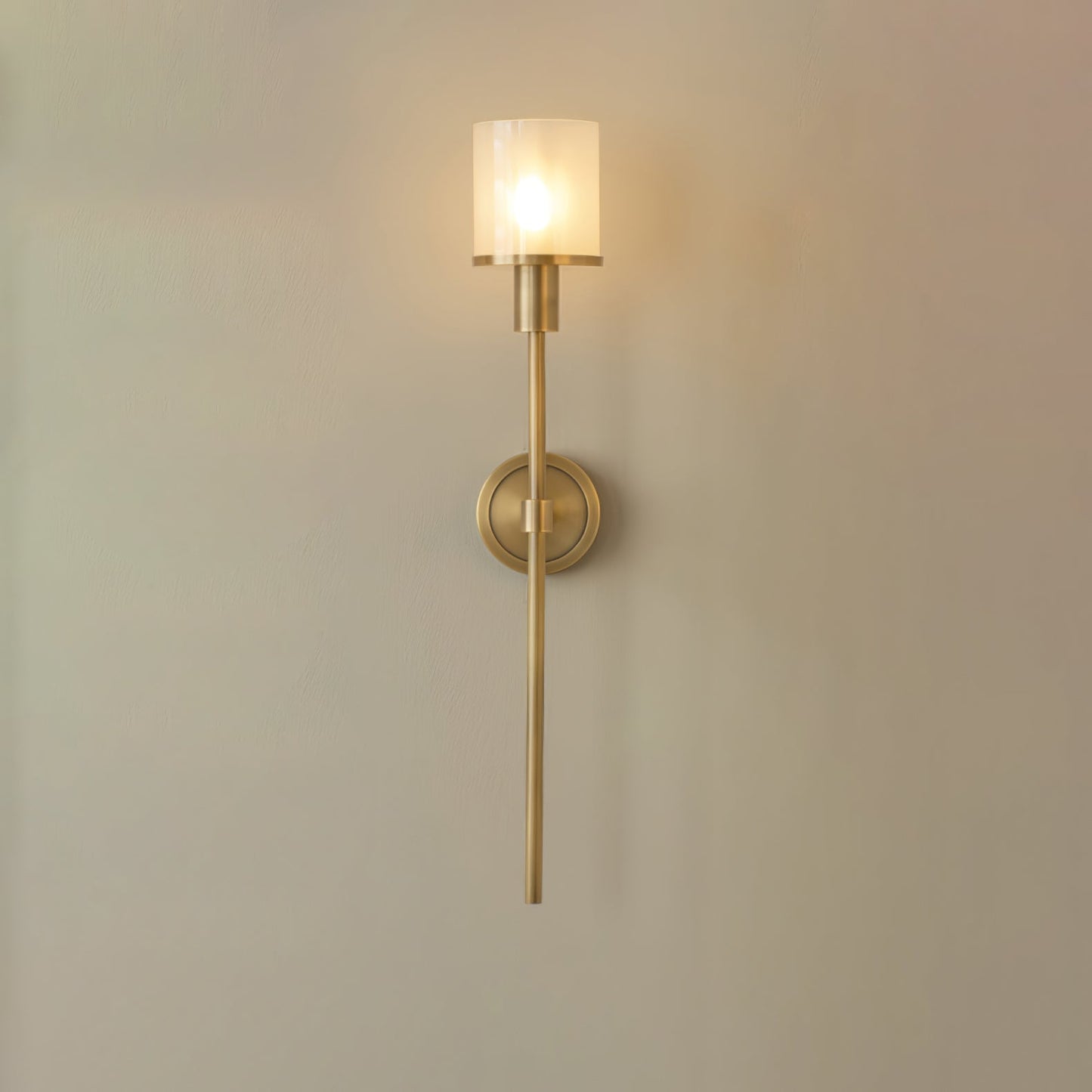 Tracie Classic Sconce ∅ 3.9″ x H 23.6″ & Glass / Antique Copper / Single Wall lamp