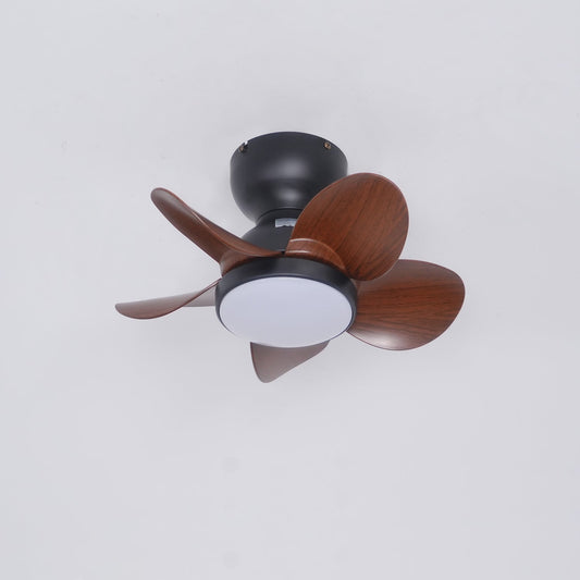 Trailblazer 18’’ Ceiling Fan Light ∅ 18″ x H 9.8″ / Walnut Wood Grain & Black Ceiling fan light