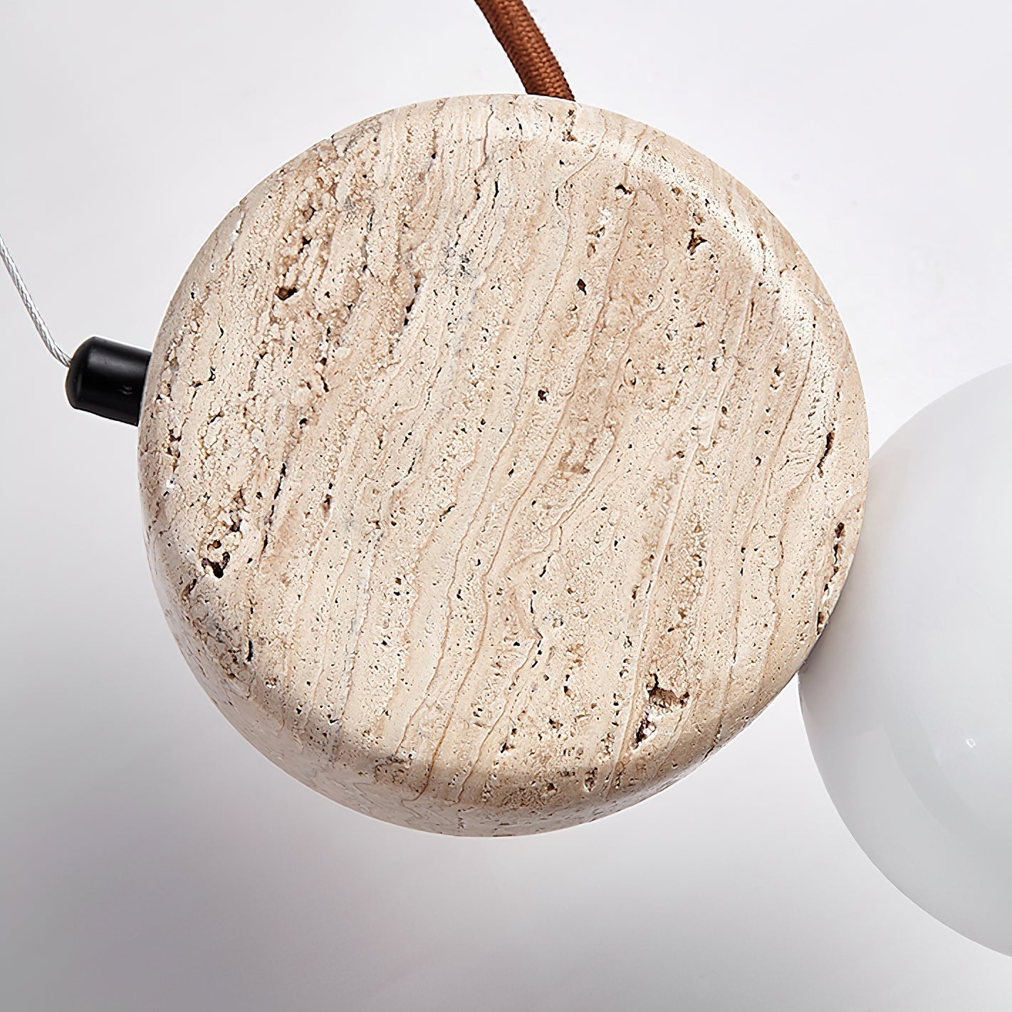 Tranquil Glow Pendant Lamp ∅ 4.3″ x H 8.3″ / Yellow Travertine pendant Lamp