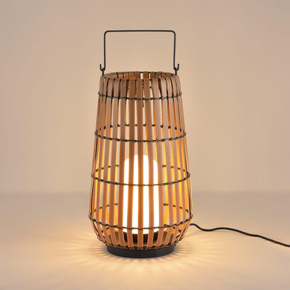 Tropic Braid Lantern Outdoor Lamp ∅ 13.8″ x H 23.6″ / Dia 35cm x H 60cm / Model A: Wired Version / Black & Wood color