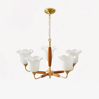 Trumpet Flower Glass Chandelier