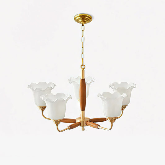 Trumpet Flower Glass Chandelier