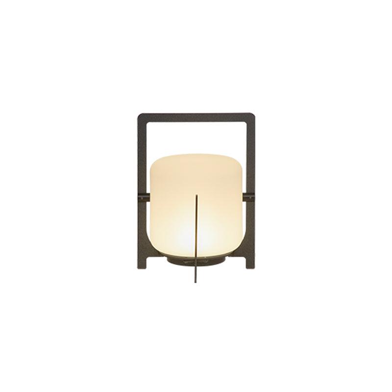 Black Twilight Lantern Table Lamp ∅ 7.9″ x H 11″ / Dia 20cm x H 28cm / Black & White / Warm Light Table lamp
