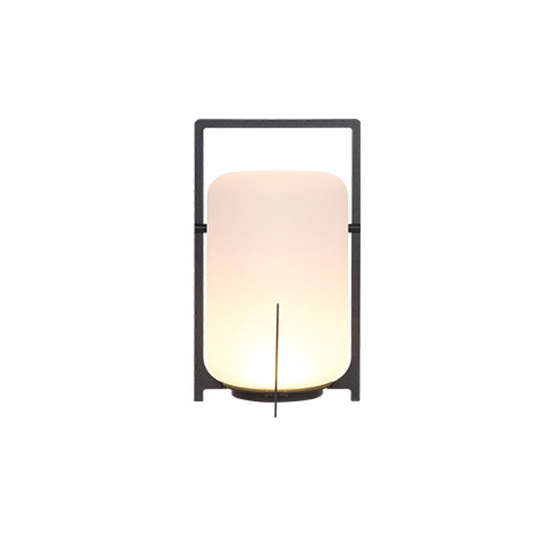 Black Twilight Lantern Table Lamp ∅ 7.9″ x H 15″ / Dia 20cm x H 38cm / Black & White / Warm Light Table lamp